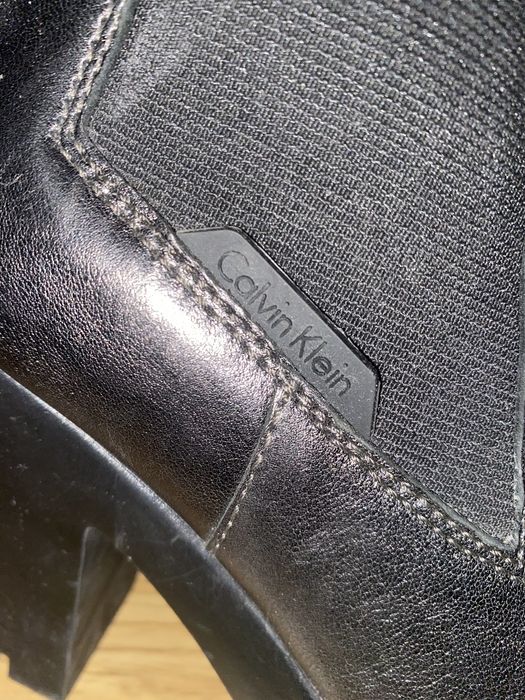 Skórzane botki Calvin Klein 37