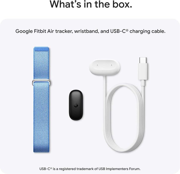 Новий фітнес-трекер Google Fitbit Air (Screenless) / ШІ-браслет
