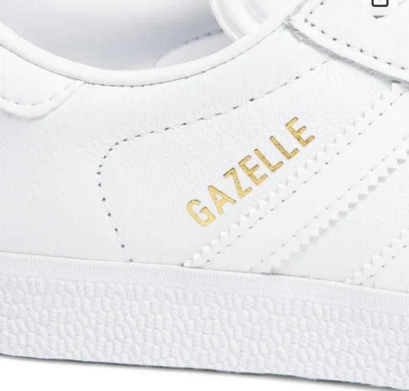 Adidas gazelle leather white online