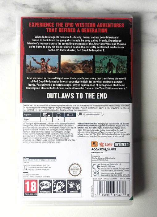 Red Dead Redemption - Switch - jak nowa!