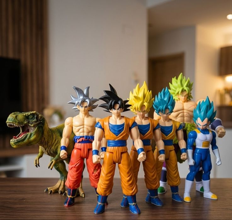 Figuras de Coleção (Dragon Ball + Dinossauro) - Como Novas
