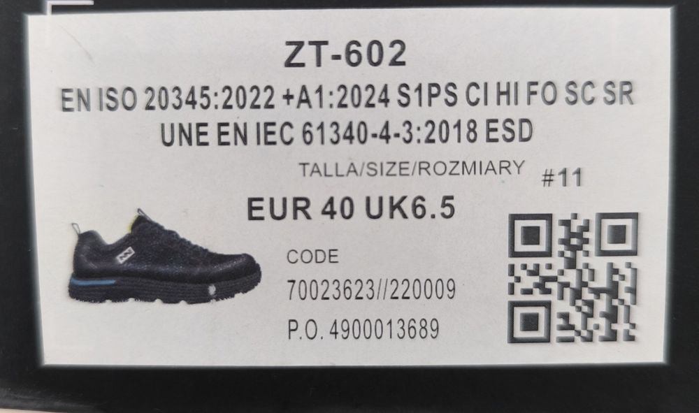 Sapatos segurança - N°40