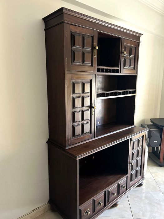 móvel sala/móvel apoio/estante/armário em madeira VINTAGE