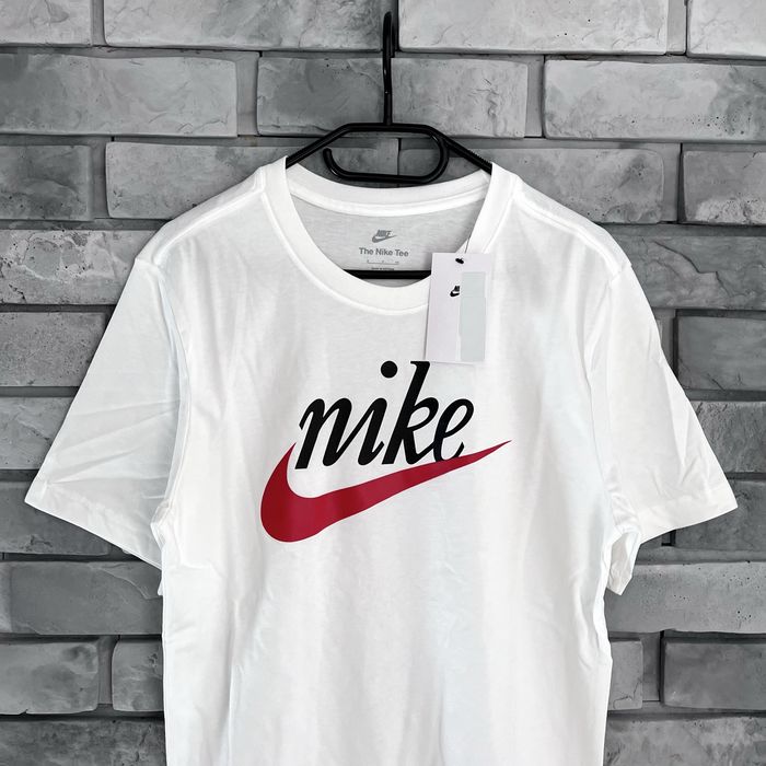 Koszulka t-shirt nike swoosh logo tee central biala white air drill