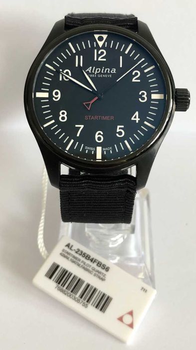 Alpina Geneve, Startimer Pilot, AL-235B4FBS6, męski, oryginalny 42mm