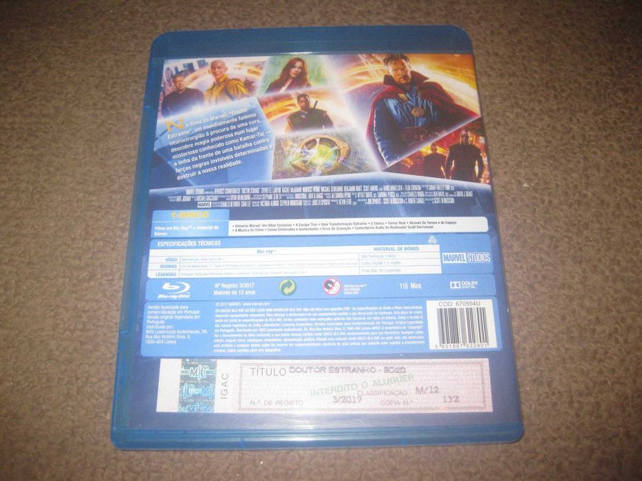 Blu-Ray "Doutor Estranho" com Benedict Cumberbatch