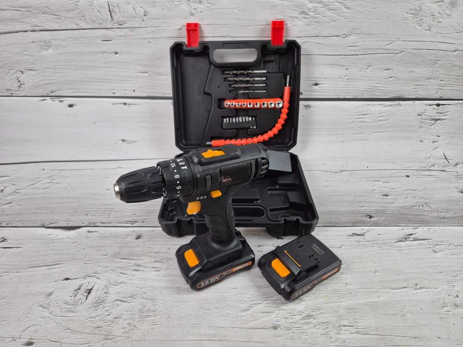Promocja! Nowa wiertarko-wkrętarka akumulatorowa 20V udarowa 2 aku