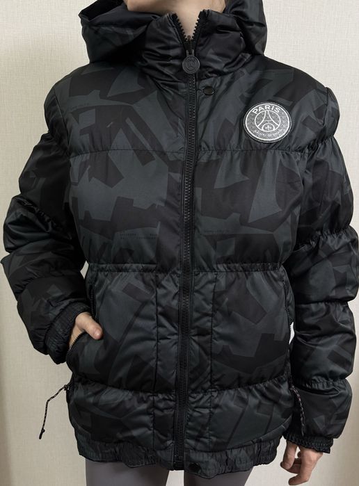 Пуховик jordan двусторонний теплый джордан найк nike paris париж psg