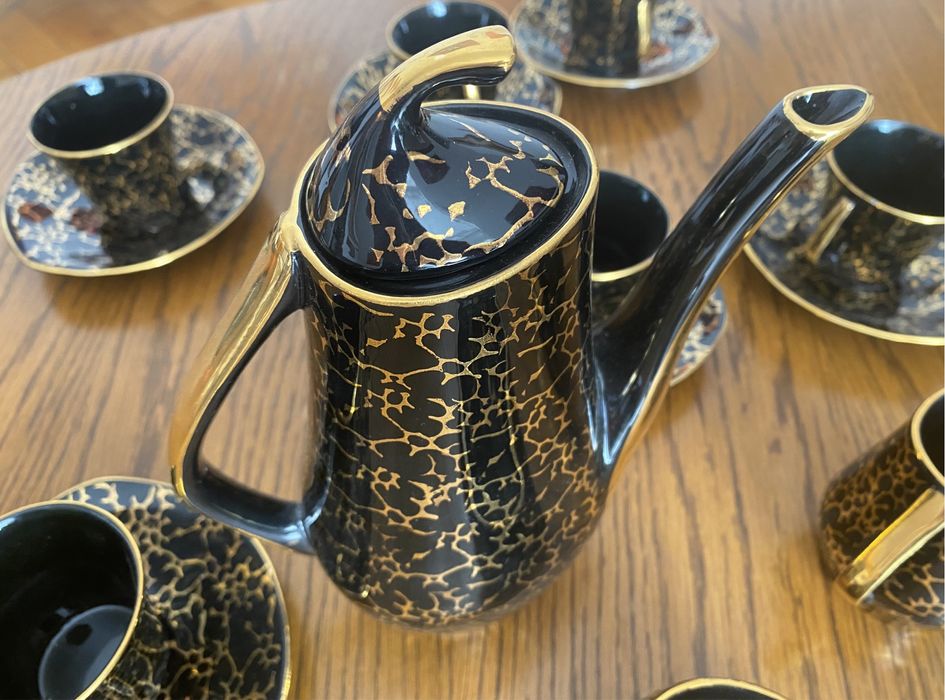 Serwis kawowy marmurek  Iza Chodzież prl