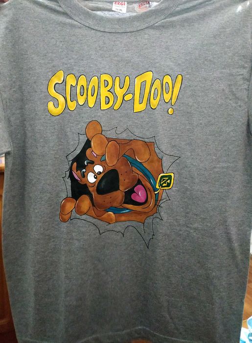Футболка з ручним розписом Скубі-Ду (XL)