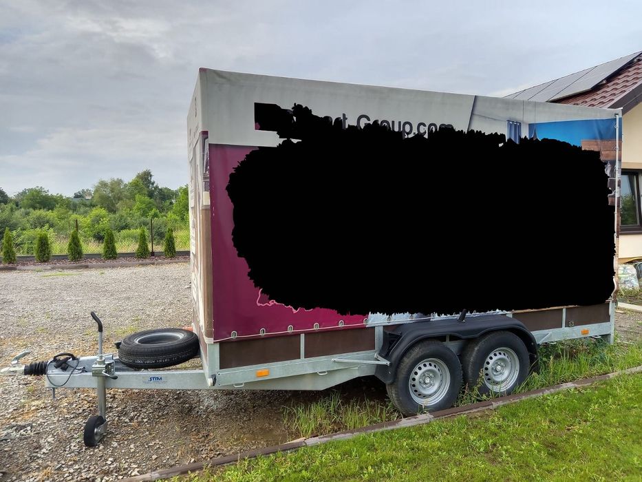 Przyczepa wymiary wewnetrzne 4m długa / 1.5m szeroka/ 2.1 wysoka