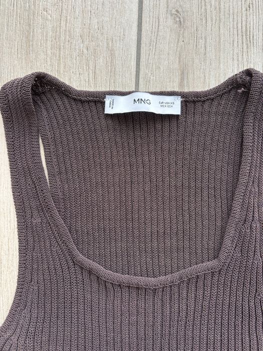 Майка mango коричнева