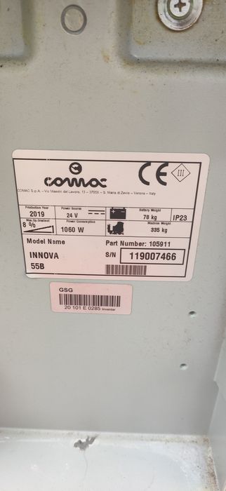 Szorowarka samojezdna Comac Innova 55BT. 2019r