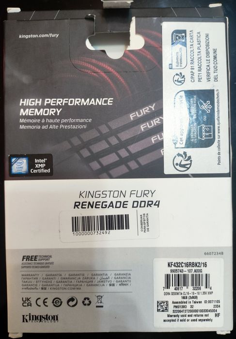 Kingston Fury Renegade (2x8GB) 16GB DDR4 3200 CL16