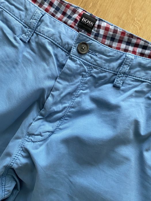 Boss 50 Regural Fit 34R spodnie niebieskie bawełna