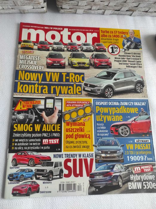 Czasopismo Motor WYSZUKAJ Auto 12/2018 Ferrari Juke Captur Arona Vitar