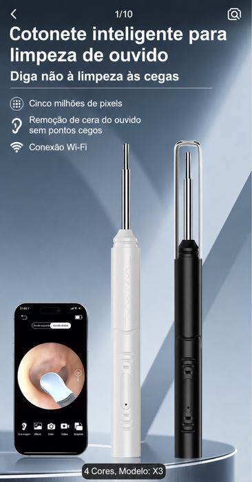 Câmara Endoscópica HD 5MP Wi-Fi com Câmara para Smartphone