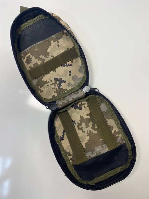 Підсумок під аптечку зі спинкою, відкидний. Олива піксель мультикам, откидной