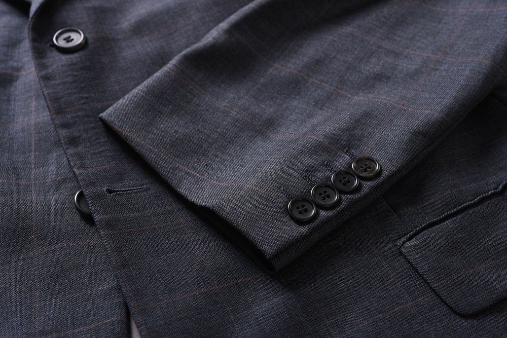 HUGO BOSS ANGELICO grafitowa marynarka męska w kratkę Pure New Wool 52