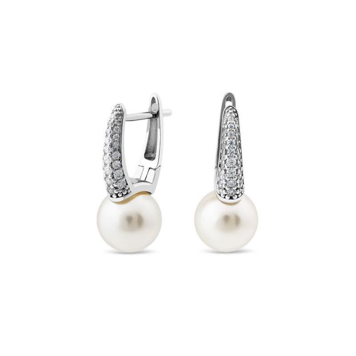 Шикарний срібний комплект з перлинами, срібло 925 проба