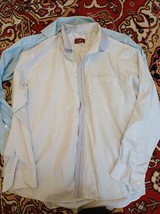 Рубашки мужские с длинным руковом  5 шт 52-54 размера