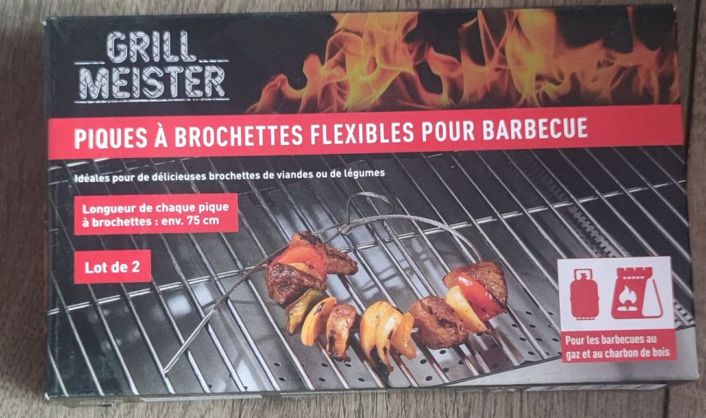 Zestaw elastycznych szaszłyków do grilla