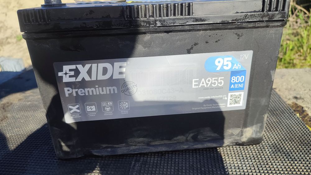 Акумулятор 95ah 800a Exide EA955. Лівий плюс