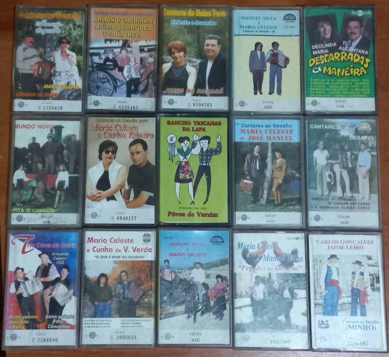 15 Cassetes música Cantares ao Desafio