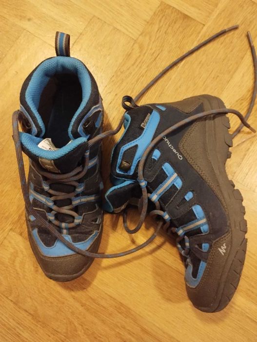 Dziecięce buty trekkingowe z membraną, Decathlon Quechua NH500, roz 33