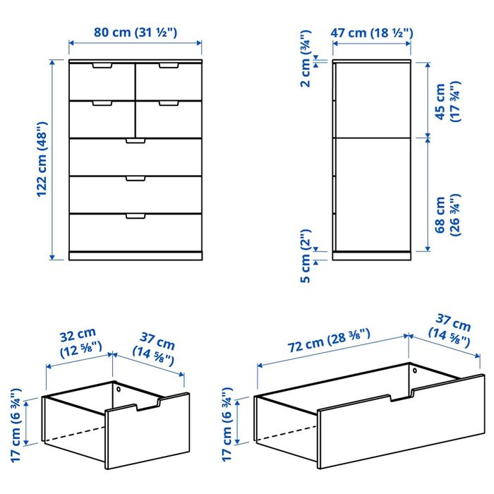 Biała komoda Nordli Ikea