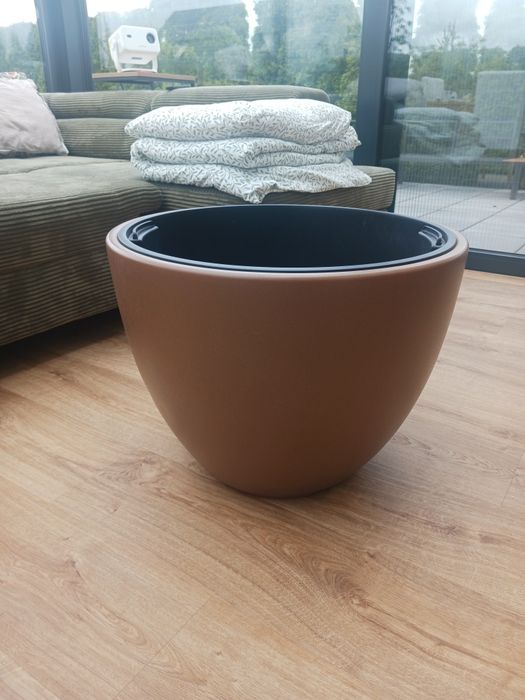 Donica drewnopodobna duża XXL średnica 75cm