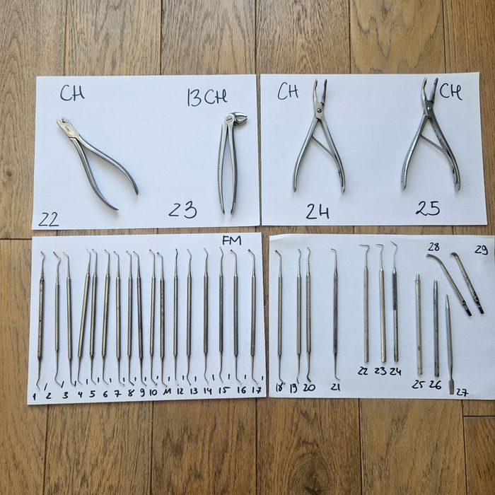 Narzędzie instrumenty stomatologiczne dentysty