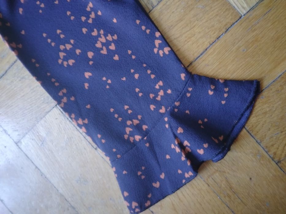 Granatowa wiązana koszula w serduszka Top Secret XS