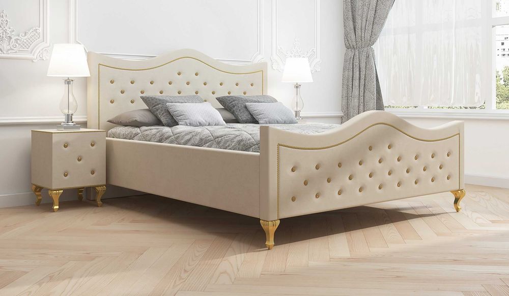 Łóżko tapicerowane  LUDWIK 120x200, 140x200, 160x200, 180x200, 200x200