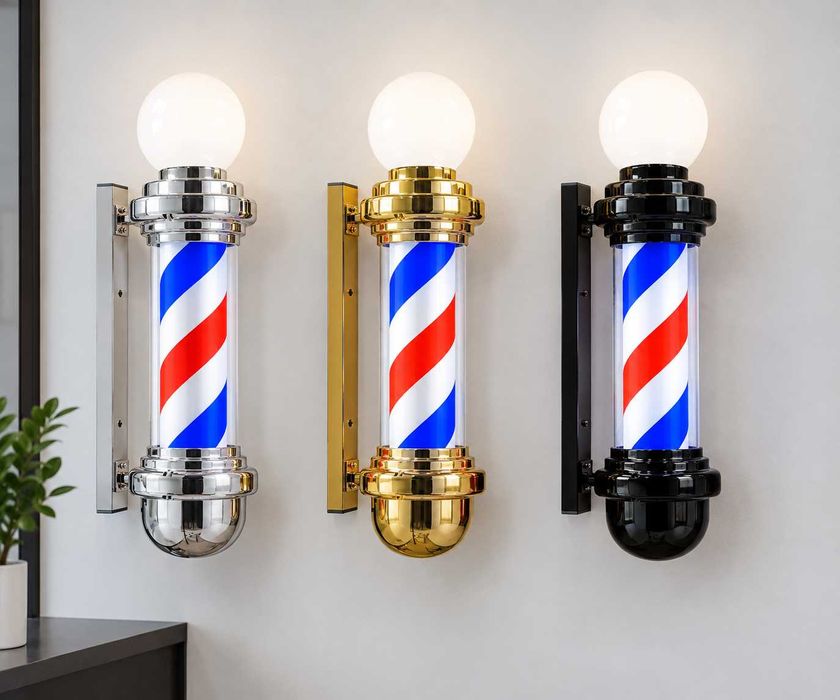 Barber Pole Novas e Resistentes à Água