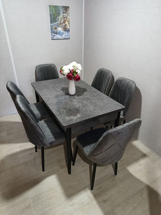 Обеденный стол раздвижной, стіл розкладний, кухонный+4(6) стульев.