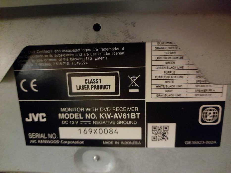 Auto Radio  JVC KW-AV61BT 2 DIN con DiVx