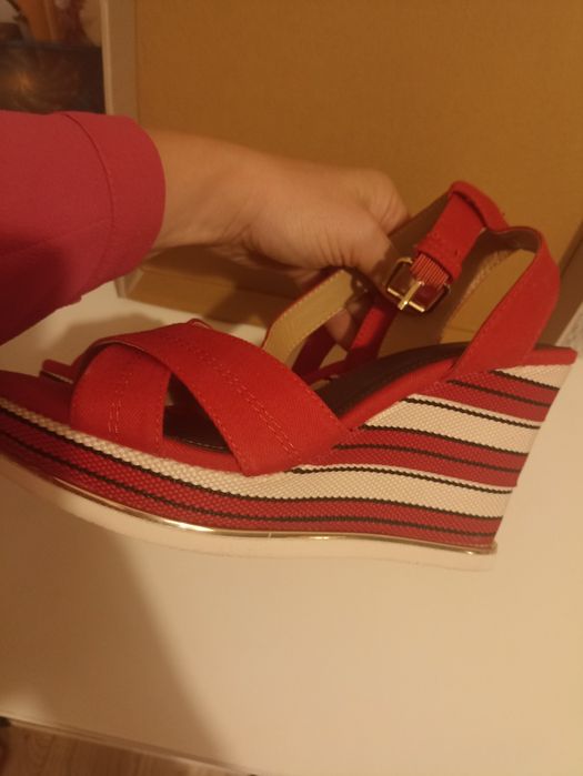 Lasocki nowe koturny CCC Jenny fakty 38 czerwone