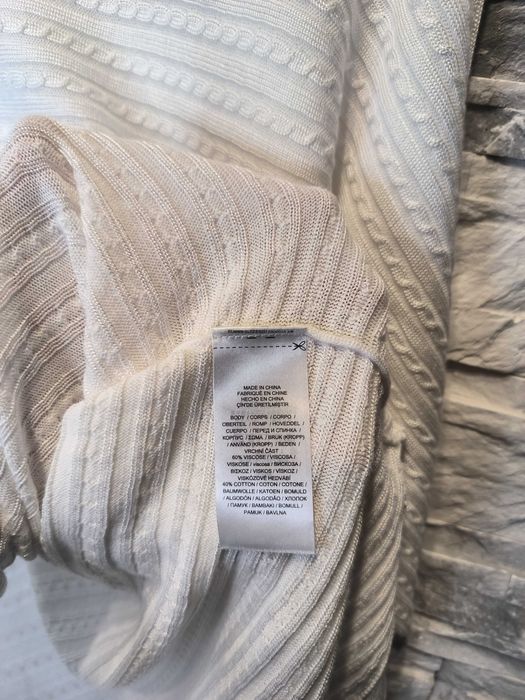 Bluzka Damska Ralph Lauren Wiskoza Bawełna Biała Sweterek XL