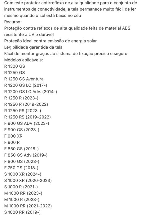 Para bmw gs’s protetor anti reflexo