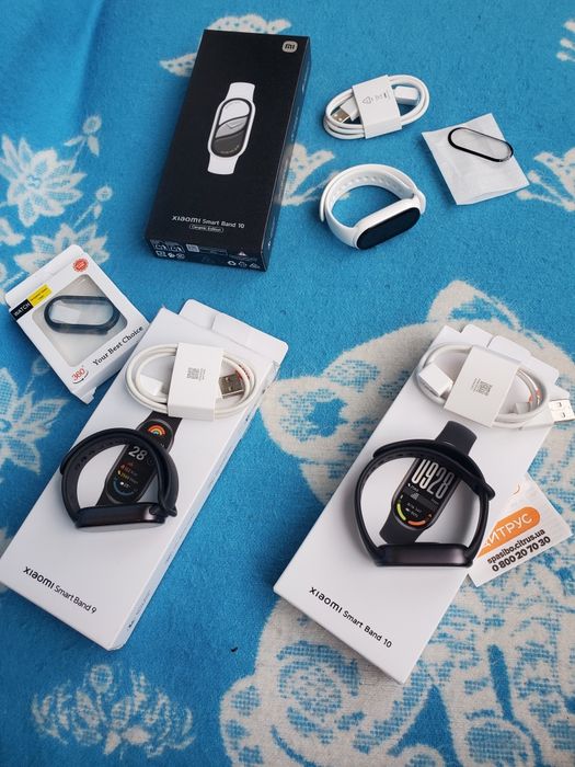 Оригінальний фітнес-браслет xiaomi smart mi band 9 / 10 black  /ceramic / white