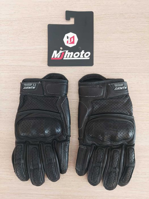 Rękawiczki skórzane na motocykl (100% skóra naturalna) XL