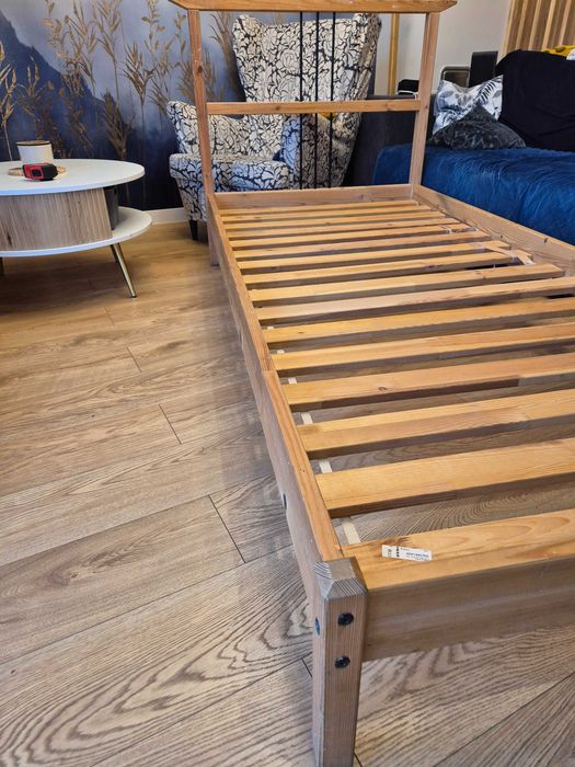 Łóżko drewniane IKEA 90x200 rama + stelaż