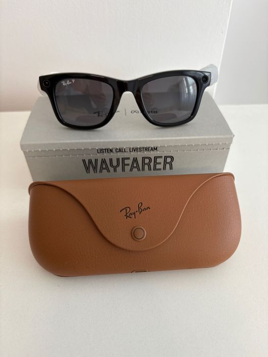 Gen 1 Smart okulary Ray Ban Meta RW4006 Wayfarer szare