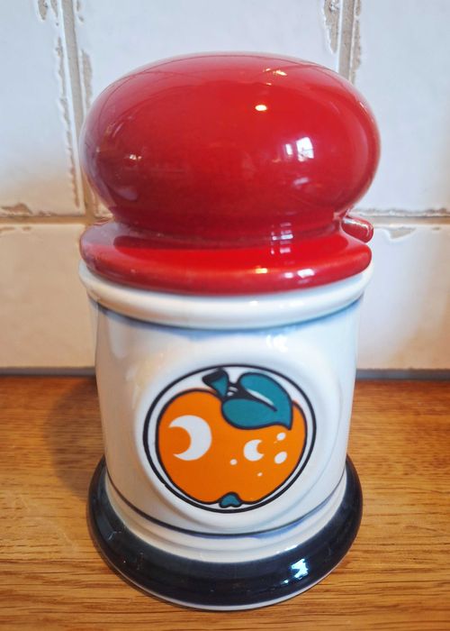 Słoik vintage, retro pojemnik na dżem, lata 70