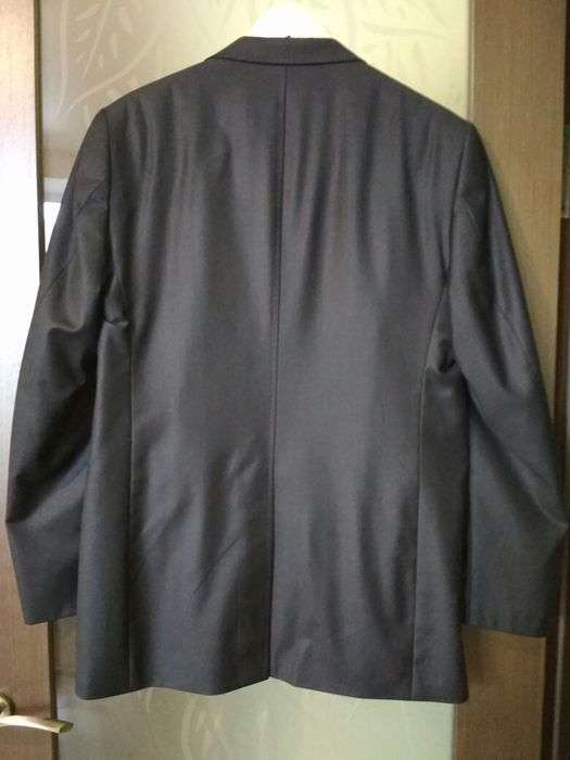 Костюм 46 р. M-L черный классический брюки пиджак