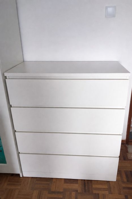 Armário gaveteiro cómoda MALM branca