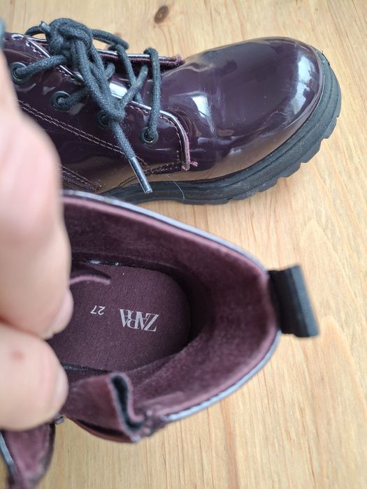 Botas de criança de verniz Zara Nr 27 roxo