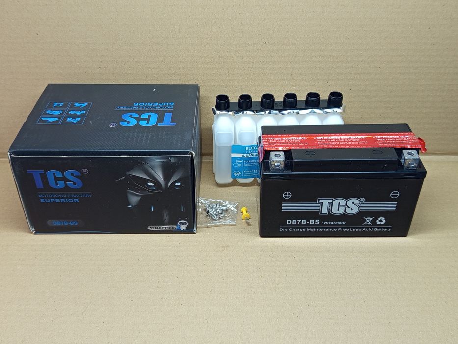 Акумулятор мото АКБ кислотний 12V 7Ah DB7B-BS (150-65-95mm) "TCS"