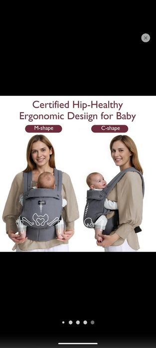 Porta-bebés Momcozy: ergonómica, confortável e leve para bebés dos 3 meses aos 24 meses, fácil de colocar, apoio lombar, mãos livres